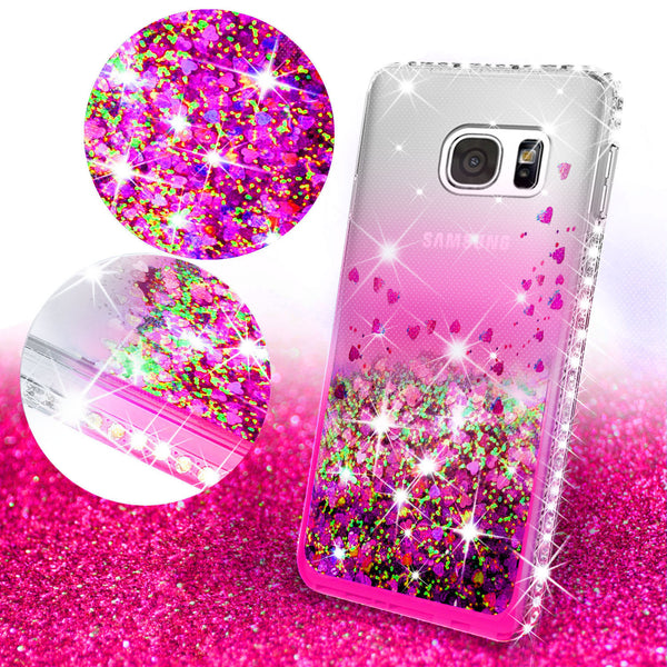 clear liquid phone case for samsung galaxy S7 - hot pink - www.coverlabusa.com