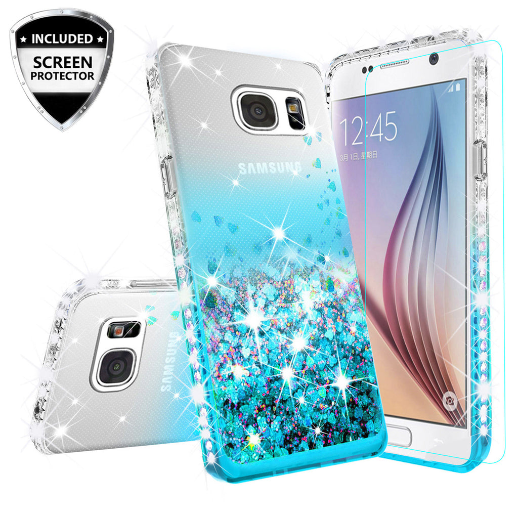 clear liquid phone case for samsung galaxy S7 - teal - www.coverlabusa.com