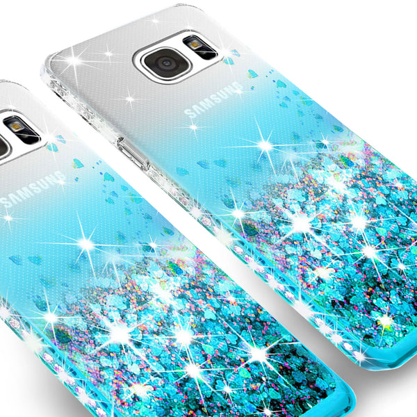 clear liquid phone case for samsung galaxy S7 - teal - www.coverlabusa.com