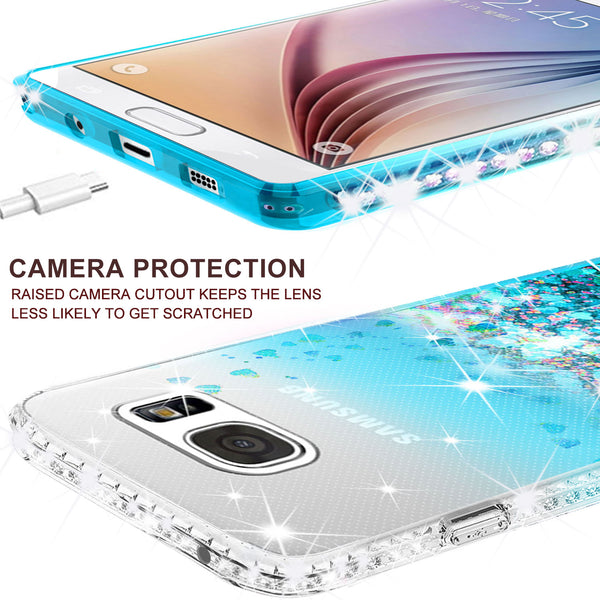 clear liquid phone case for samsung galaxy S7 - teal - www.coverlabusa.com