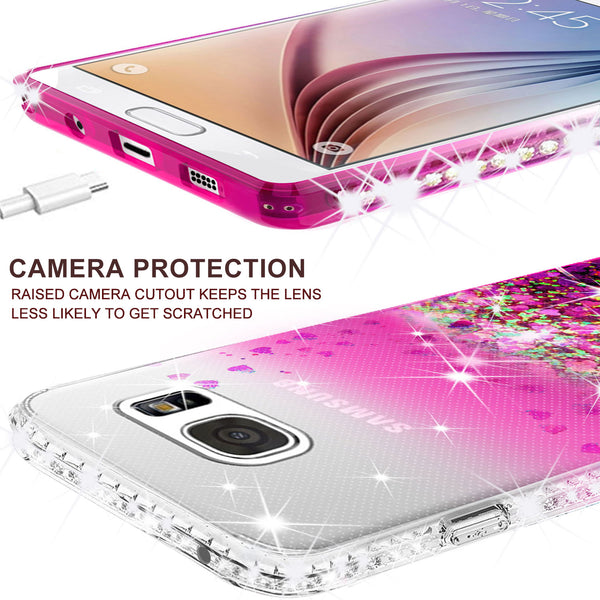 clear liquid phone case for samsung galaxy S7 - hot pink - www.coverlabusa.com