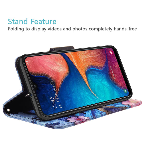 alcatel 3v (2019) wallet case - blue butterfly - www.coverlabusa.com