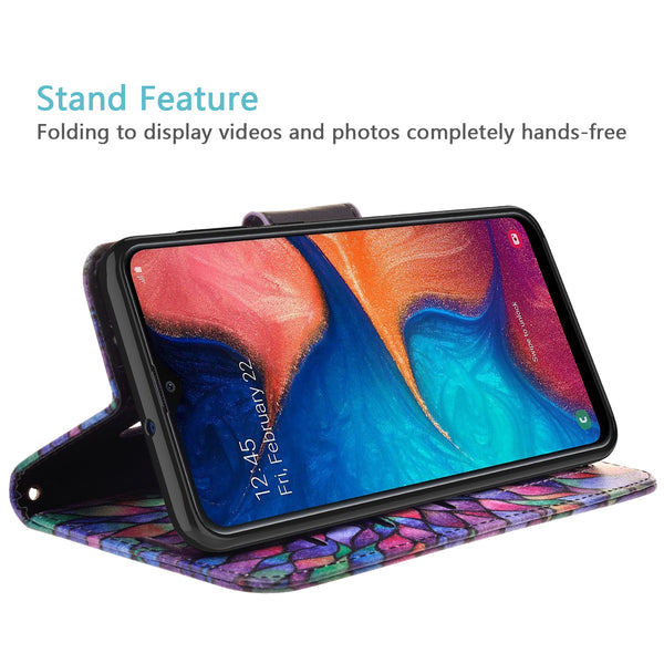 alcatel 3v (2019) wallet case - rainbow flower - www.coverlabusa.com