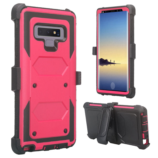 lg stylo 6 heavy duty hybrid holster case - hot pink - www.coverlabusa.com