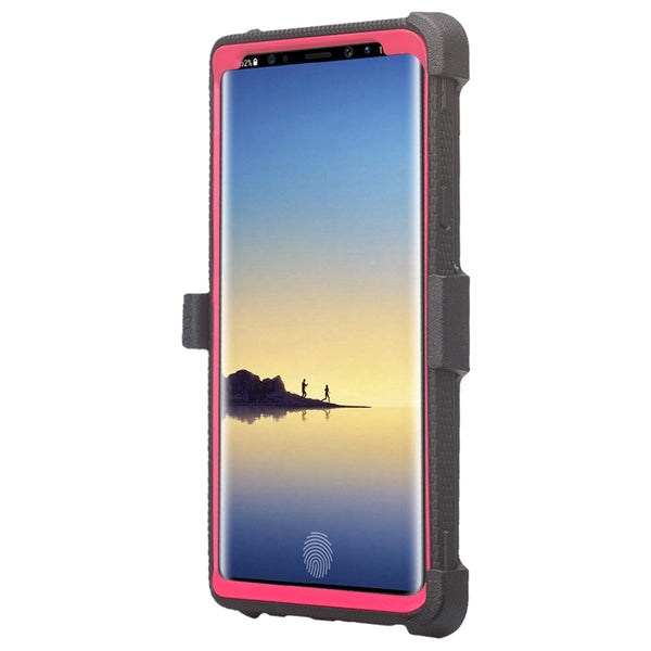 lg stylo 6 heavy duty hybrid holster case - hot pink - www.coverlabusa.com