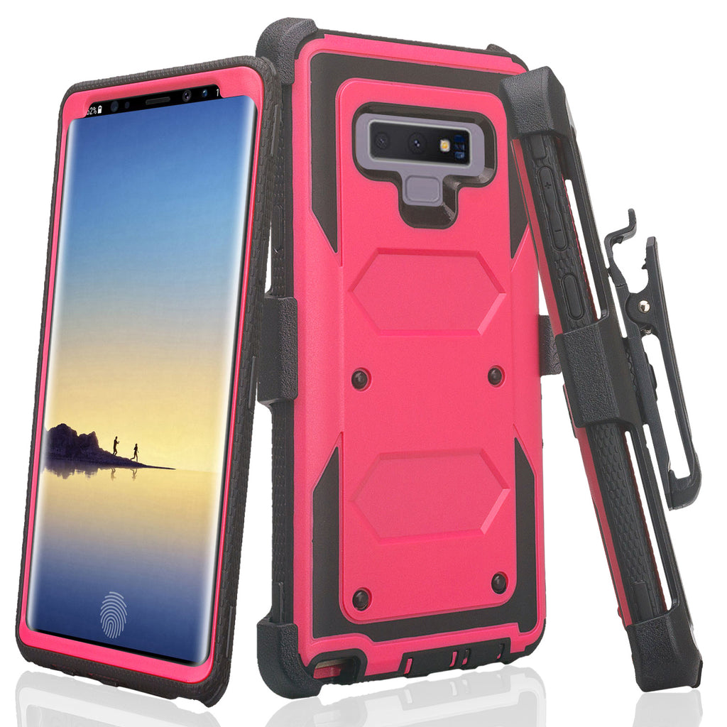 lg stylo 6 heavy duty hybrid holster case - hot pink - www.coverlabusa.com
