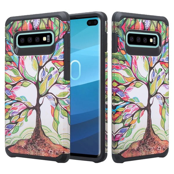 samsung galaxy s10e hybrid case - vibrant tree - www.coverlabusa.com