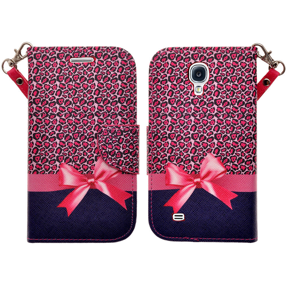 samsung galaxy S4 leather wallet case - cheetah prints - www.coverlabusa.com