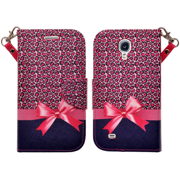 samsung galaxy S4 leather wallet case - cheetah prints - www.coverlabusa.com