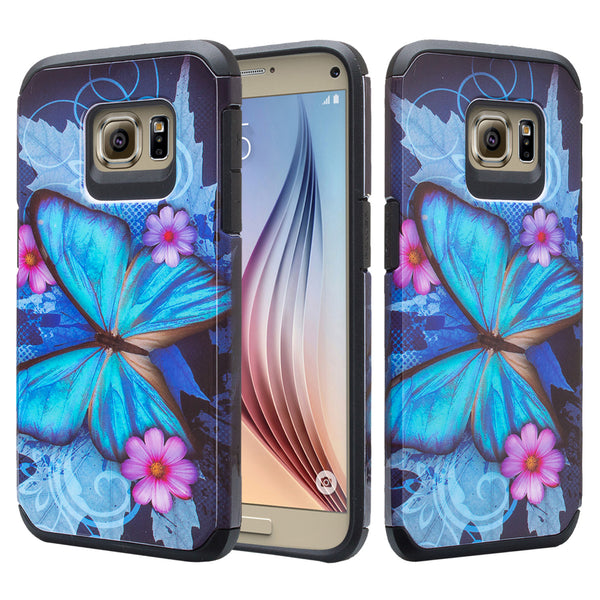 samsung galaxy S7 hybrid case - blue butterfly - www.coverlabusa.com
