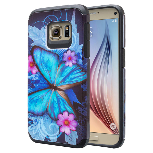 samsung galaxy S7 hybrid case - blue butterfly - www.coverlabusa.com