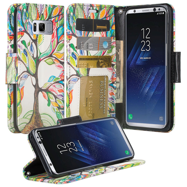 Samsung Galaxy S8 Wallet Case - colorful tree - www.coverlabusa.com