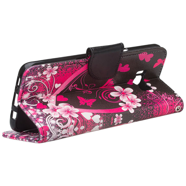 Samsung Galaxy S8 Plus Wallet Case - Heart Butterflies - www.coverlabusa.com