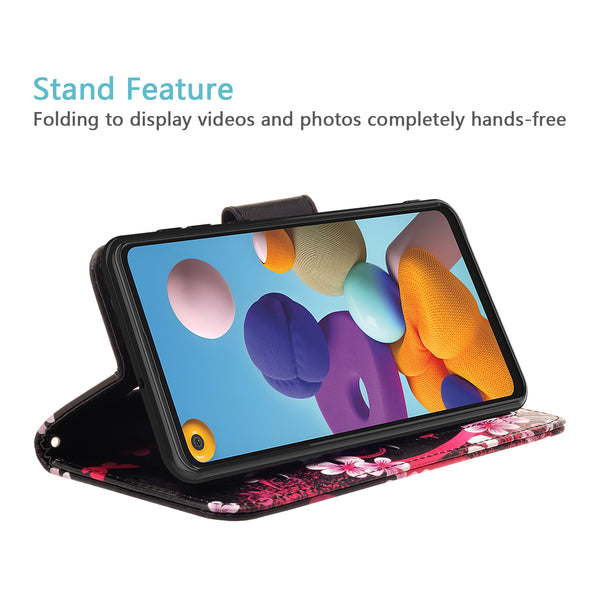 samsung galaxy a21 wallet case - heart butterflies - www.coverlabusa.com