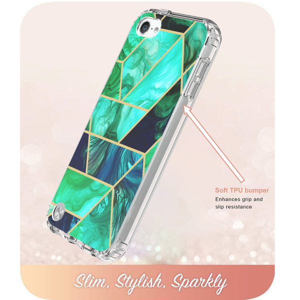apple ipod touch 5/ touch 6 generation full-body case - teal marble - www.coverlabusa.com