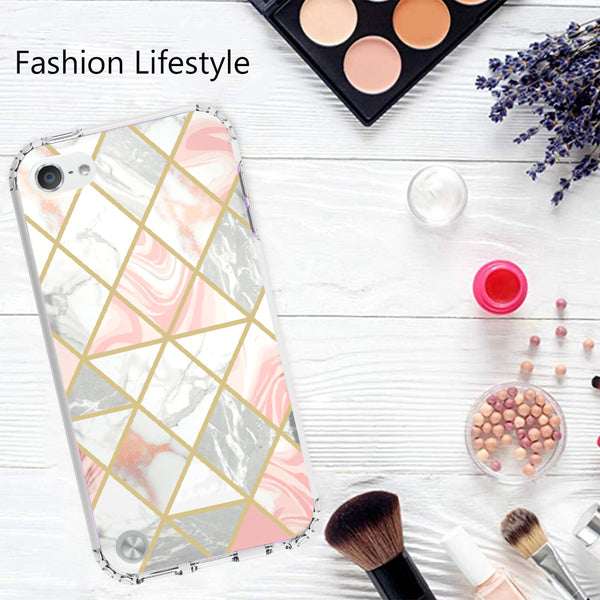 apple ipod touch 5/ touch 6 generation full-body case - pink marble - www.coverlabusa.com