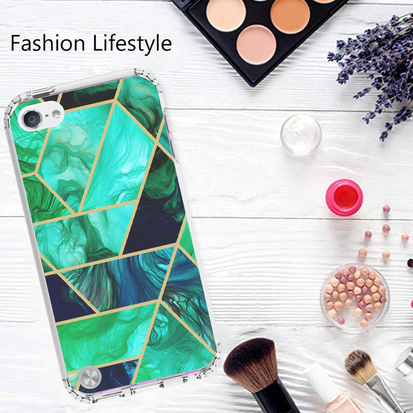apple ipod touch 5/ touch 6 generation full-body case - teal marble - www.coverlabusa.com