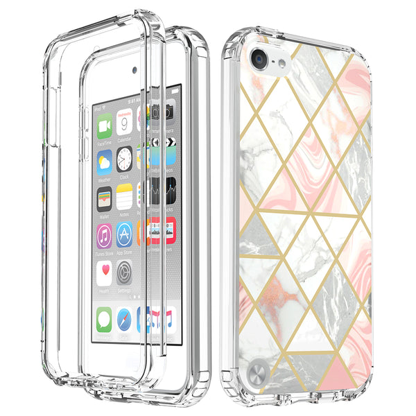 apple ipod touch 5/ touch 6 generation full-body case - pink marble - www.coverlabusa.com