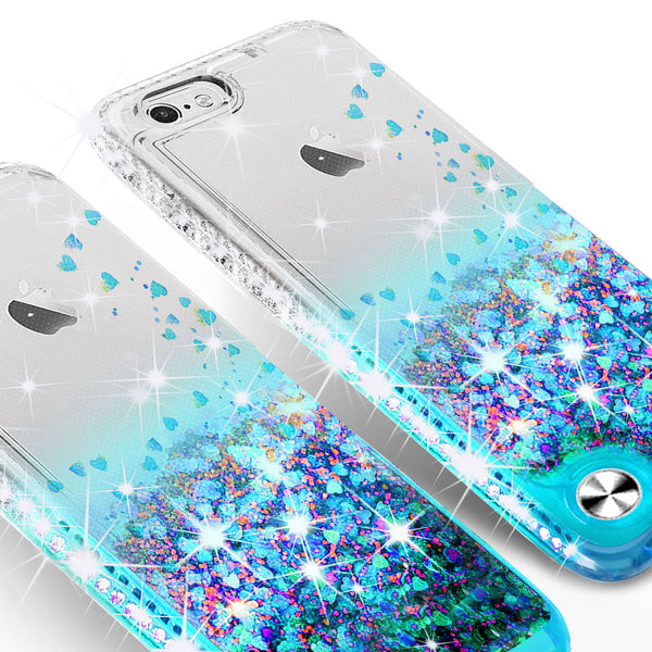 clear liquid phone case for apple ipod touch 6/ipod touch 5 - teal - www.coverlabusa.com
