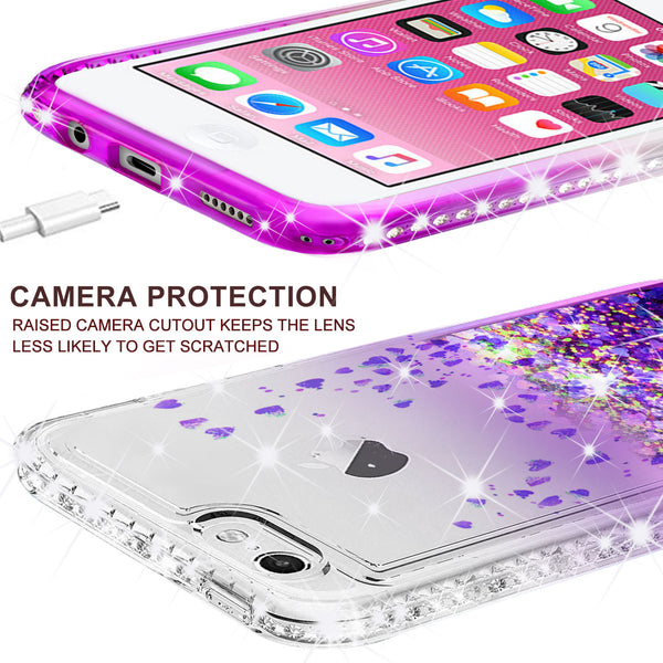 clear liquid phone case for apple ipod touch 6/ipod touch 5 - purple - www.coverlabusa.com