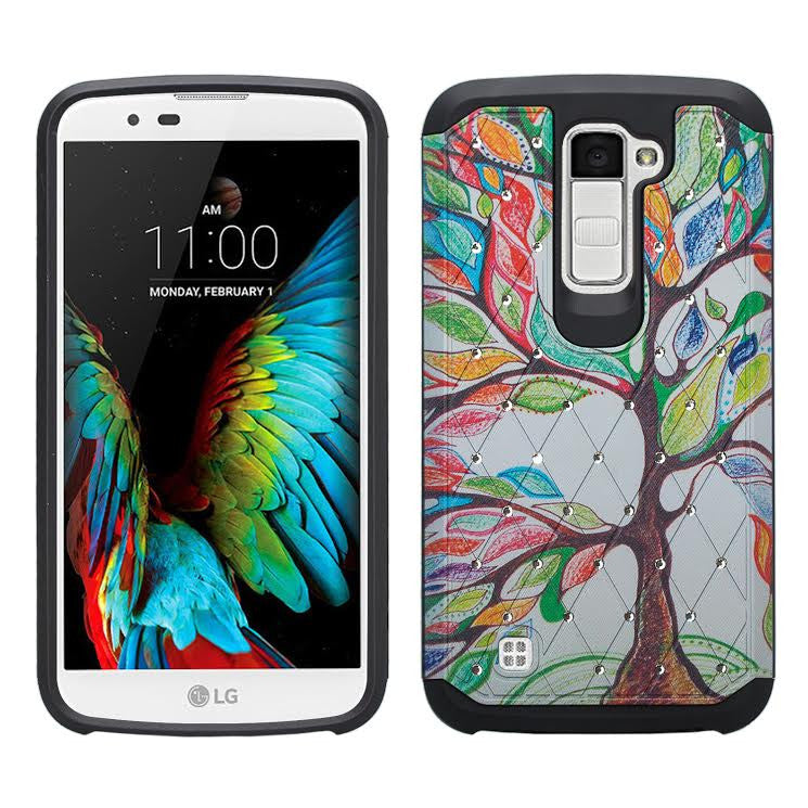 LG K10 / LG Premier LTE Case, Diamond Protective Hybrid cover, Colorful Tree www.coverlabusa.com