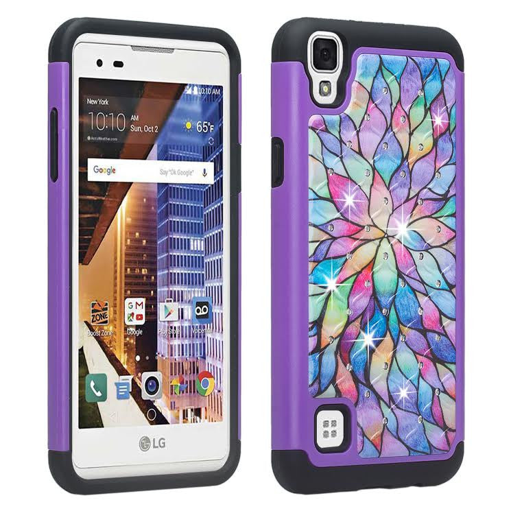 LG Tribute HD Case, Rainbow Flower, WWW.COVERLABUSA.COM