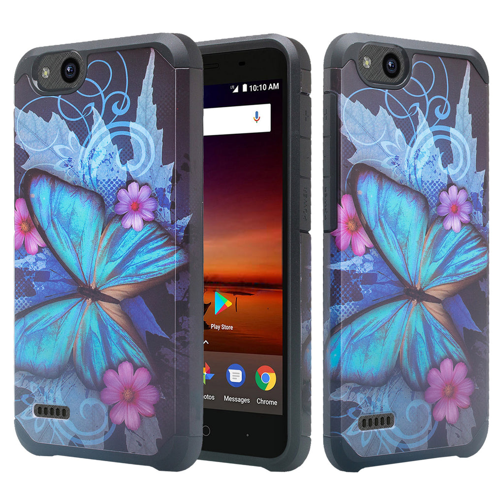 ZTE Tempo X | N9137 | ZTE Blade Vantage Case - Blue Butterfly - www.coverlabusa.com