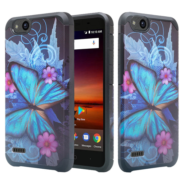 ZTE Tempo X | N9137 | ZTE Blade Vantage Case - Blue Butterfly - www.coverlabusa.com