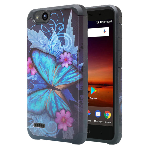 ZTE Tempo X | N9137 | ZTE Blade Vantage Case - Blue Butterfly - www.coverlabusa.com