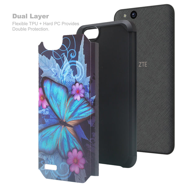 ZTE Tempo X | N9137 | ZTE Blade Vantage Case - Blue Butterfly - www.coverlabusa.com