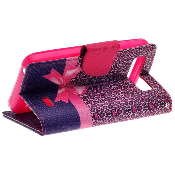 ZTE Speed leather wallet case - cheetah prints - www.coverlabusa.com