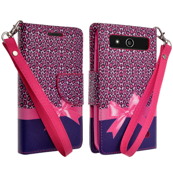 ZTE Speed leather wallet case - cheetah prints - www.coverlabusa.com