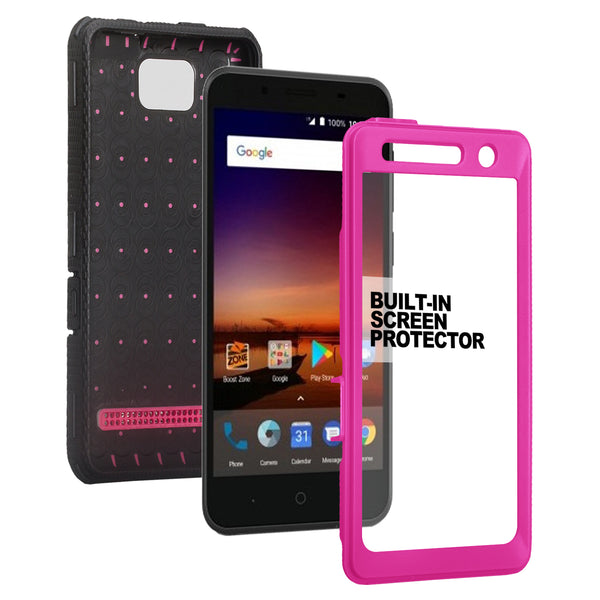 zte tempo heavy duty holster case - purple - www.coverlabusa.com