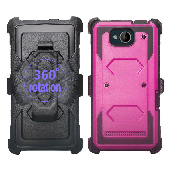 zte tempo heavy duty holster case - purple - www.coverlabusa.com