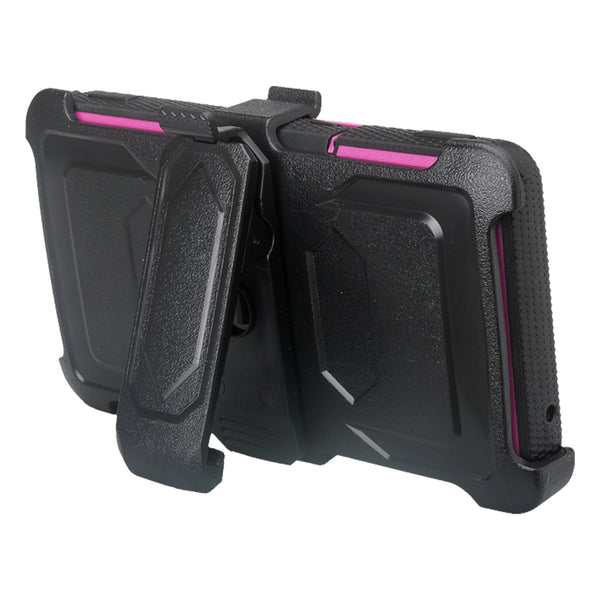 zte tempo heavy duty holster case - purple - www.coverlabusa.com