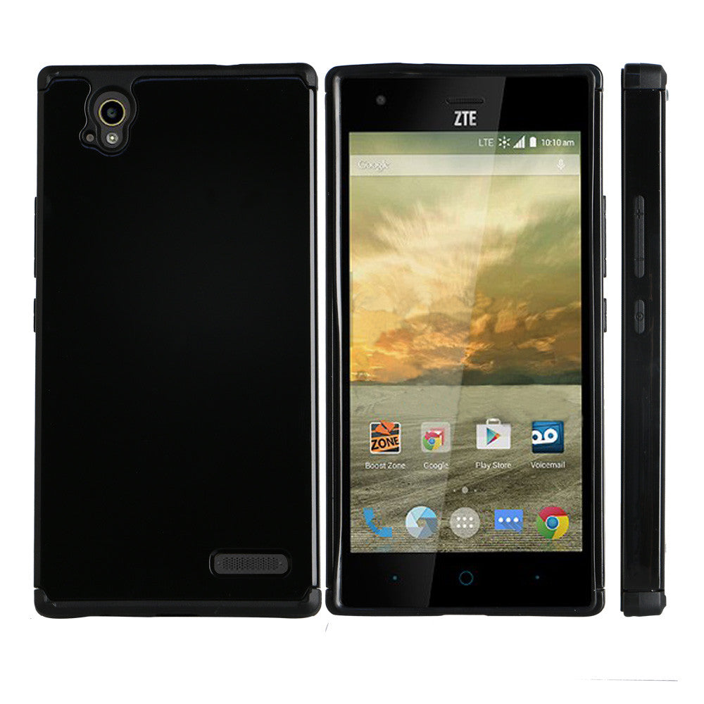 ZTE Warp Elite Slim Hybrid Dual Layer Case - Black - www.coverlabusa.com