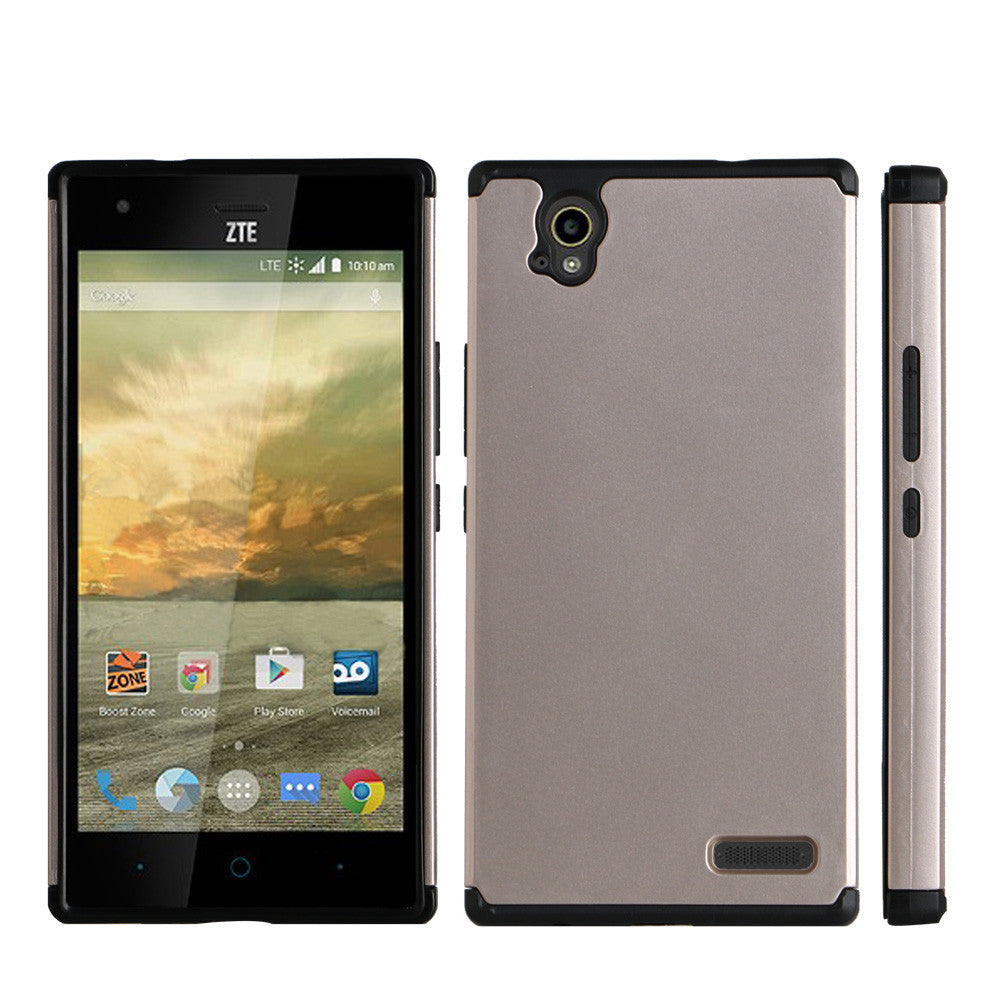 ZTE Warp Elite Slim Hybrid Dual Layer Case - Gold/Black - www.coverlabusa.com