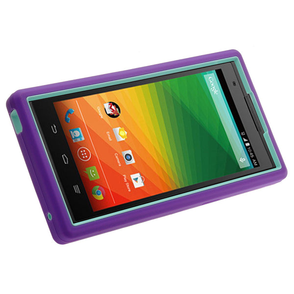 zmax Case, zte zmax z970 hybrid diamond case - purple/teal - www.coverlabusa.com