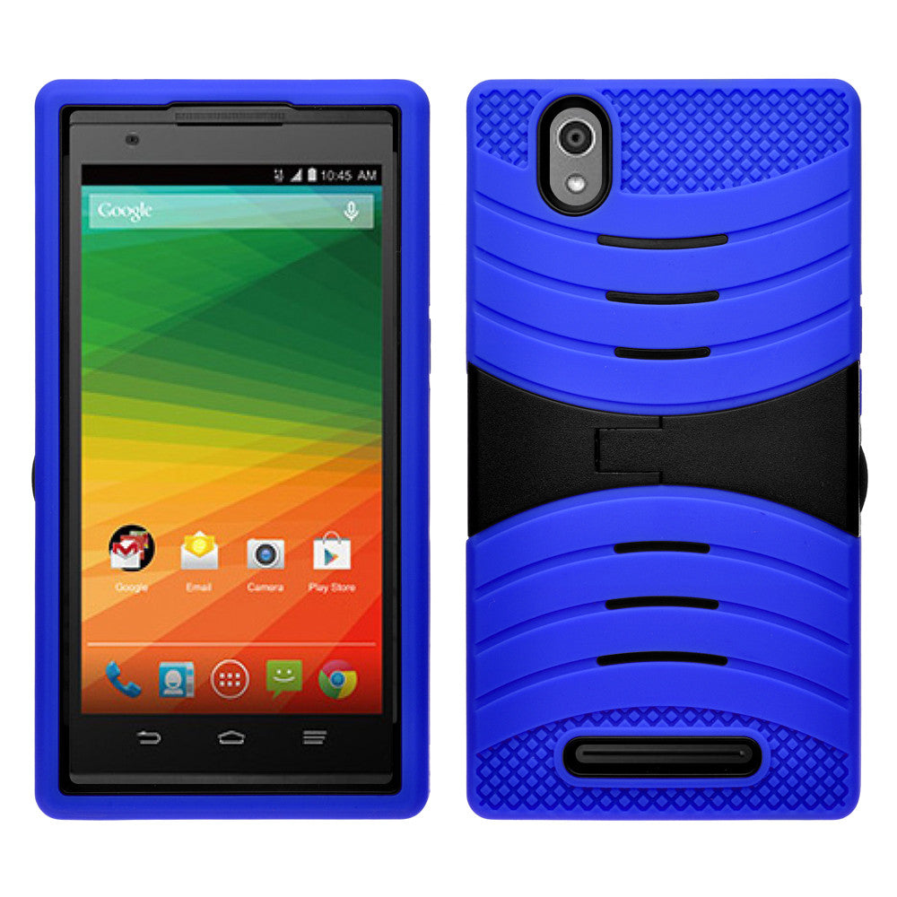 zte zmax heavy duty armor case - blue/black - www.coverlabusa.com