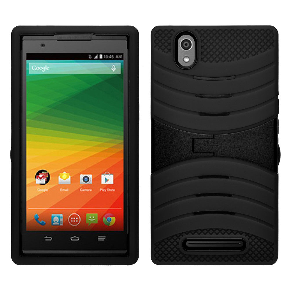 zte zmax heavy duty armor case - black - www.coverlabusa.com
