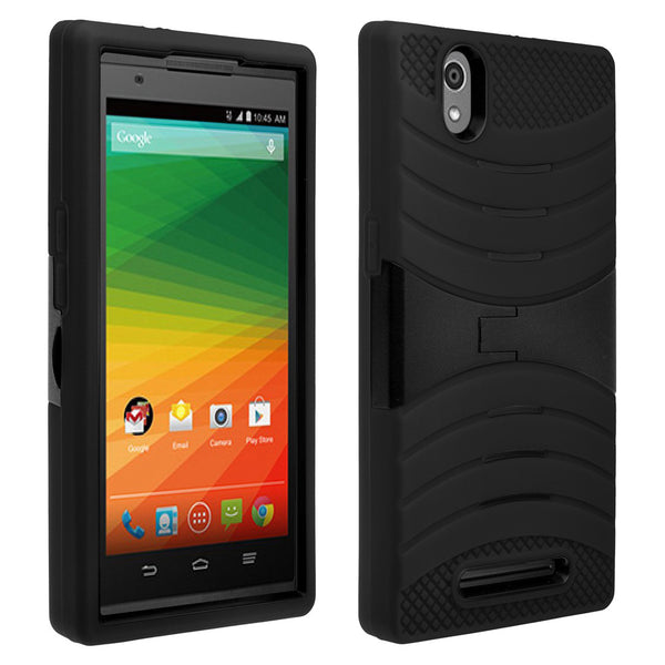 zte zmax heavy duty armor case - black - www.coverlabusa.com