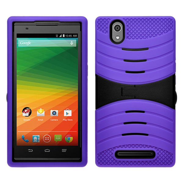 zte zmax heavy duty armor case - purple/black - www.coverlabusa.com