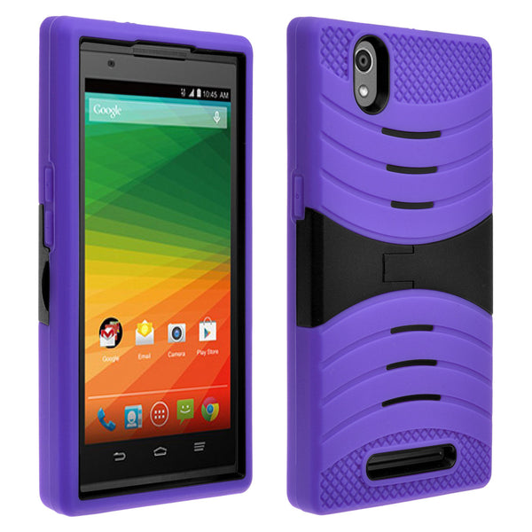 zte zmax heavy duty armor case - purple/black - www.coverlabusa.com