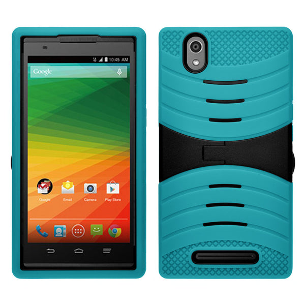 zte zmax heavy duty armor case - teal/black - www.coverlabusa.com