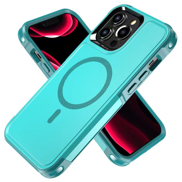 MagSafe Case For Apple iPhone 15 Plus Shockproof Heavy Duty Rugged Magnetic Cover - Turquoise