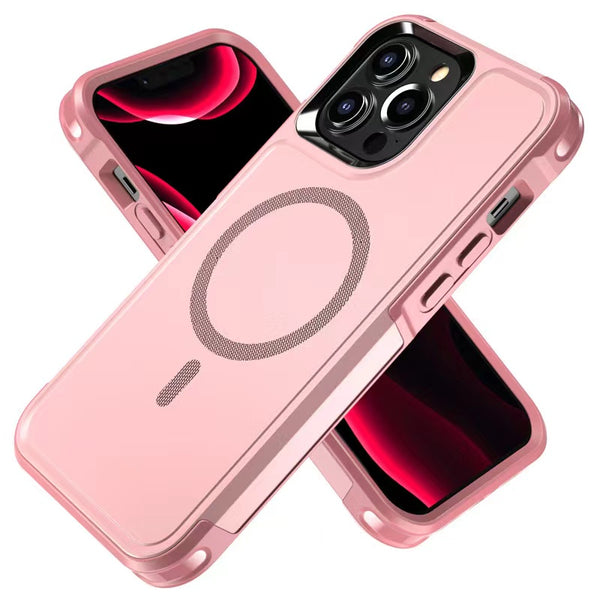 MagSafe Case For Apple iPhone 15 Plus Shockproof Heavy Duty Rugged Magnetic Cover - Pink