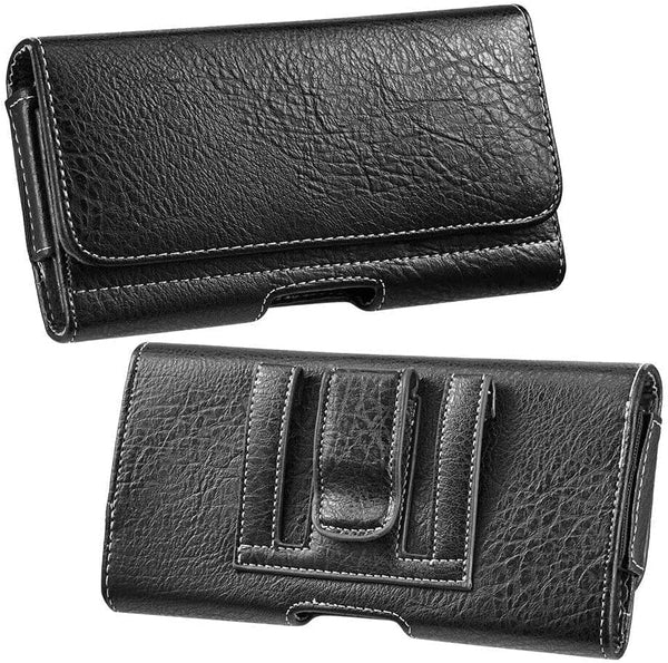 Leather Belt Clip Phone Holder Carrying Pouch Phone Holster for Samsung Galaxy S23 Ultra S23 Plus S22 Ultra S22 Plus A14 A23 5G Note 20 10 iPhone 14 Pro Max 14 Plus 14 Pro 14 - Black