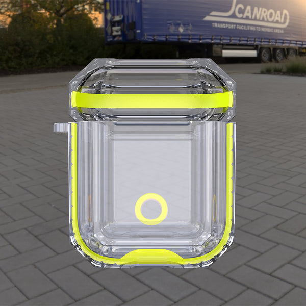 apple airpods 1&2 clear crystal case - yellow- www.coverlabusa.com