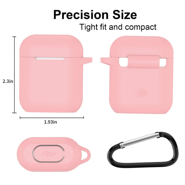 apple airpods charging case silicone cover - www.coverlabusa.com - pink