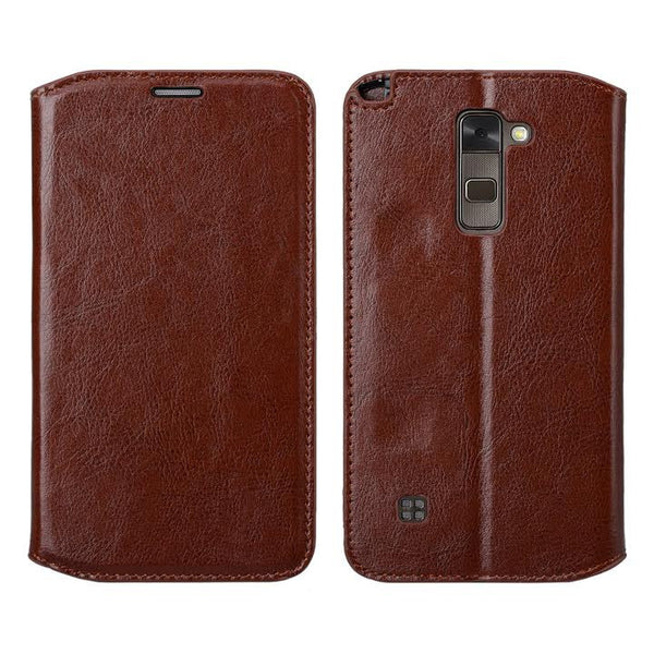 LG Stylo 2 Plus Wallet Case - brown - www.coverlabusa.com